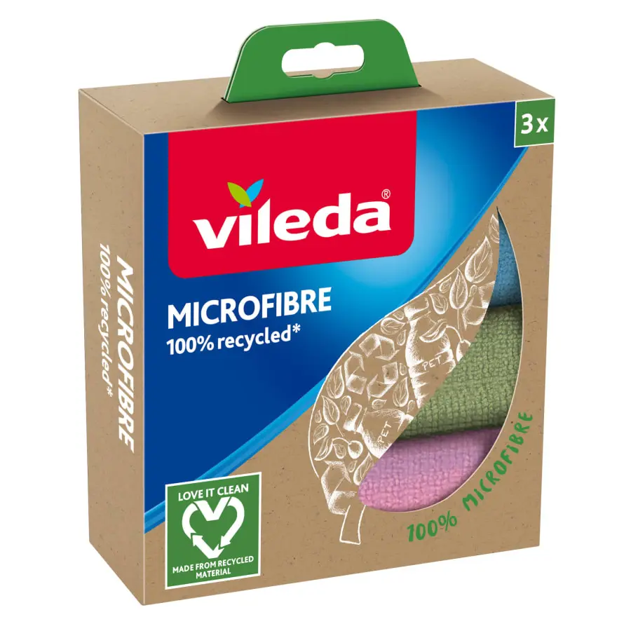 Vileda Microfibre 100 % Recycled Siivousliina 3 Vileda Microfibre 100 % Recycled Siivousliina