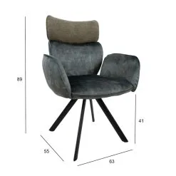 Home4you Eddy Tuoli Käsinojilla 2kpl 11 Home4you Eddy Tuoli Käsinojilla 2kpl -Huonekalut myymälä 4741243103337 5