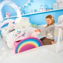 Sateenkaari Ja Yksisarvinen Lastensänky Laatikolla Ja Katoksella -Huonekalut myymälä 5013138669587 4