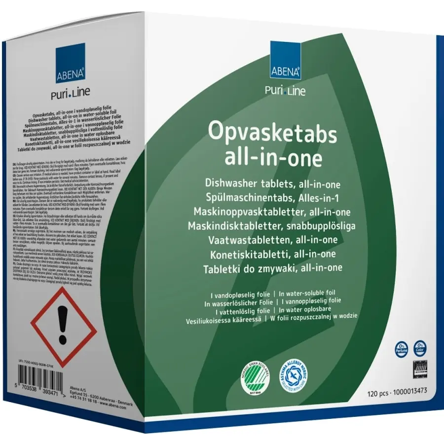 Abena Puri-Line All-In-One 120 Kpl Klooriton Konetiskitabletti 3 Abena Puri-Line All-In-One 120 Kpl Klooriton Konetiskitabletti