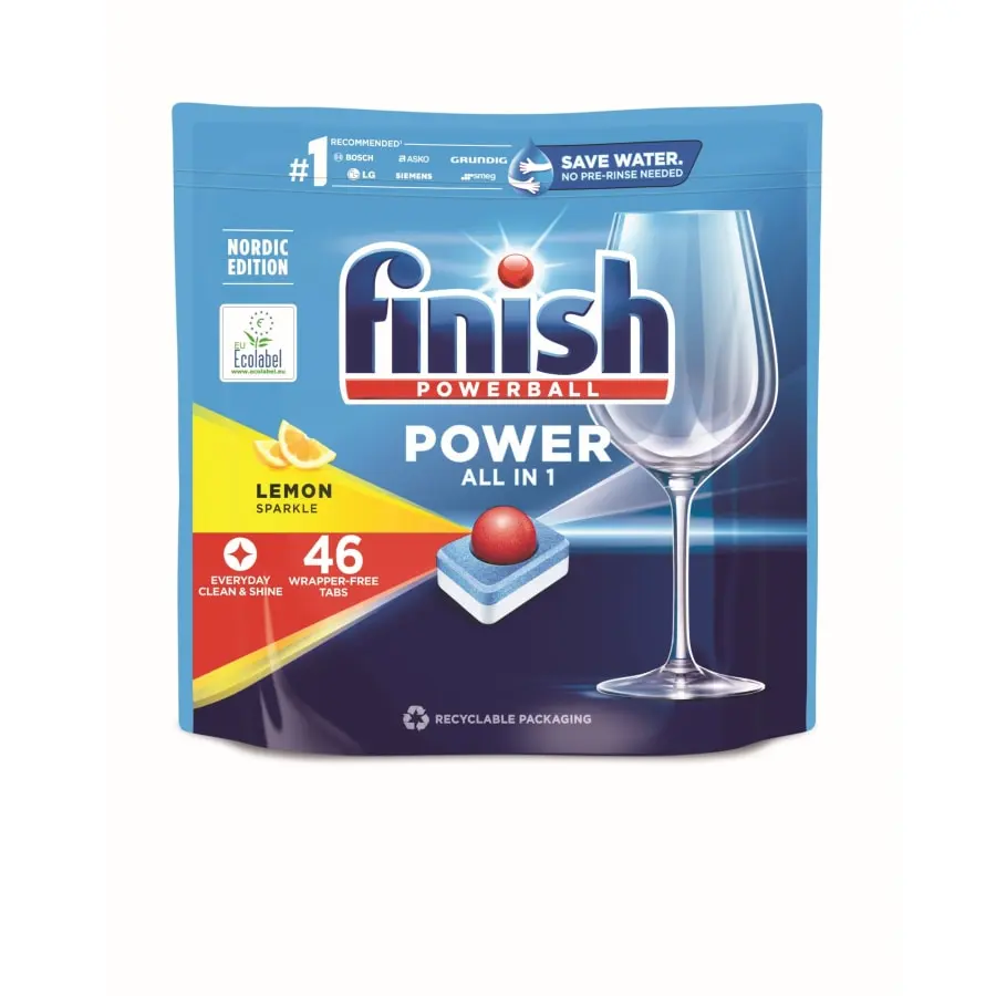 Finish Power All-In-One Lemon 46 Tab Konetiskitabletti 3 Finish Power All-In-One Lemon 46 Tab Konetiskitabletti