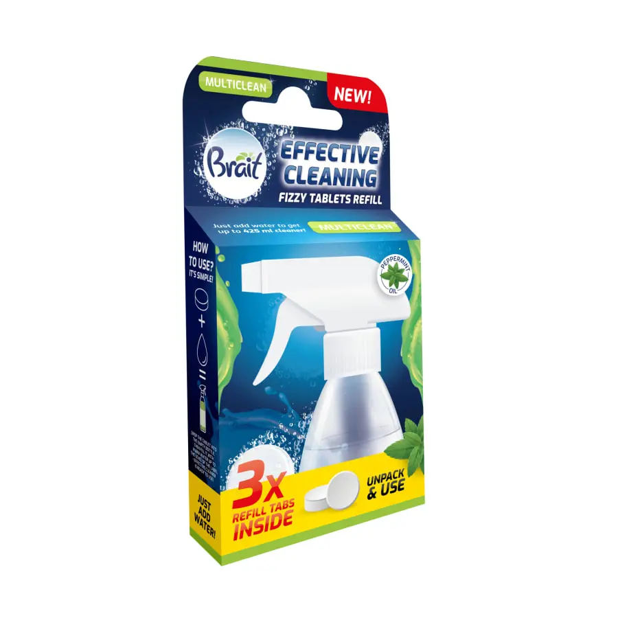 Brait Yleispuhdistus 3 Tablettia Täyttöpakkaus 3 Brait Yleispuhdistus 3 Tablettia Täyttöpakkaus
