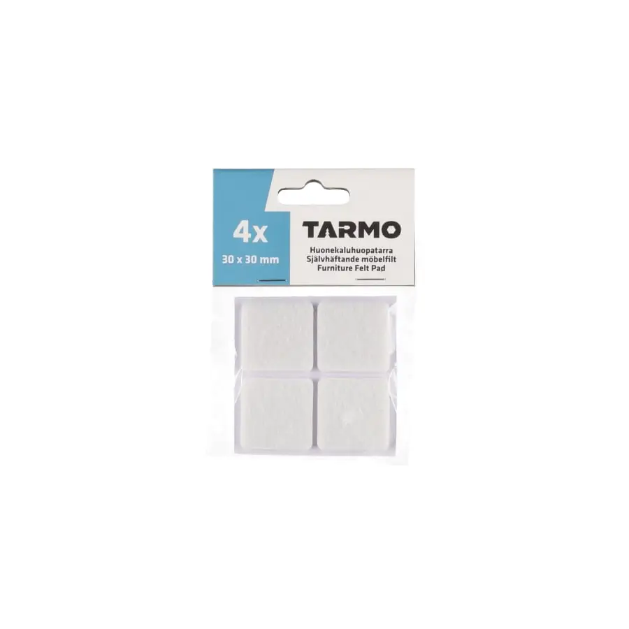 Tarmo 30 X 30 Mm Valkoinen 4kpl Neliö Huonekaluhuopa 3 Tarmo 30 X 30 Mm Valkoinen 4kpl Neliö Huonekaluhuopa