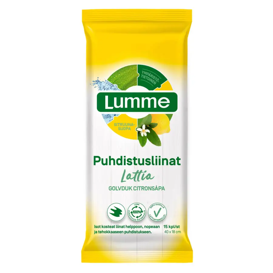 Lumme Lattia 15 Kpl Kosteat Puhdistusliinat 3 Lumme Lattia 15 Kpl Kosteat Puhdistusliinat