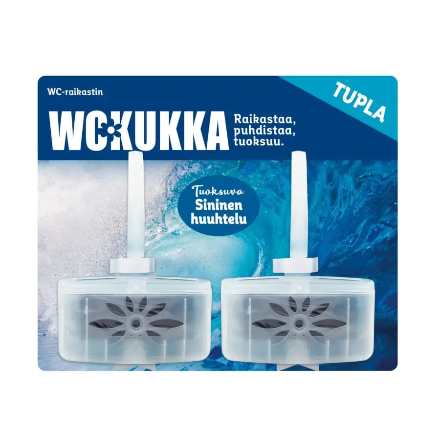 WC Kukka Sininen Huuhtelu 2x40 G Tuplapakkaus Wc-raikastin 3 WC Kukka Sininen Huuhtelu 2x40 G Tuplapakkaus Wc-raikastin