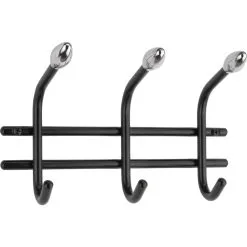 Pisla 1227 3 Osainen Musta Kromi Vaatenaulakko