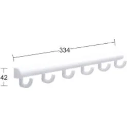 Habo 6 Valkoinen Muovi Naulakko