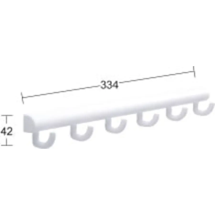 Habo 6 Valkoinen Muovi Naulakko 3 Habo 6 Valkoinen Muovi Naulakko