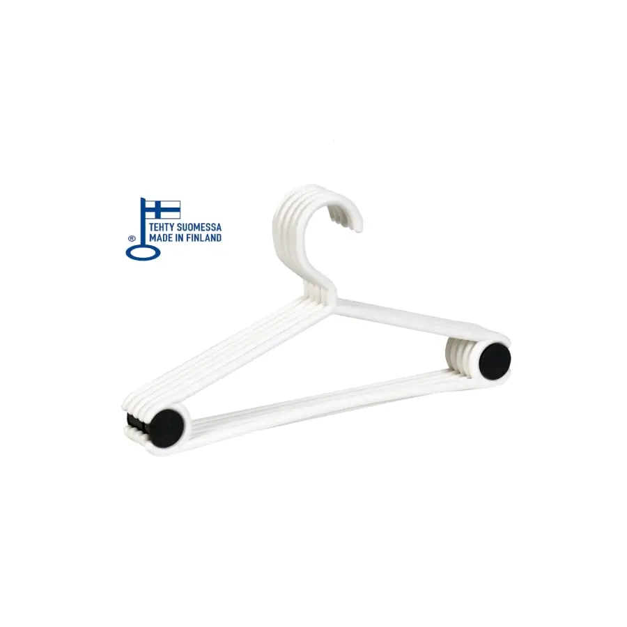 Aino Valkoinen Lasten Vaateripustin 5 Kpl 3 Aino Valkoinen Lasten Vaateripustin 5 Kpl