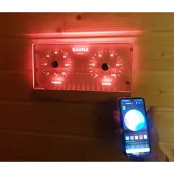 Saunia RGB LED Saunan Lämpö- Ja Kosteusmittari -Huonekalut myymälä 6416392463073 2