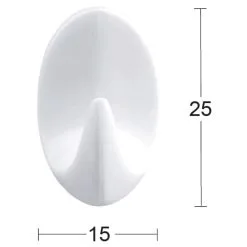 Habo 1045 6 Kpl Valkoinen Muovi Pyyhekoukku