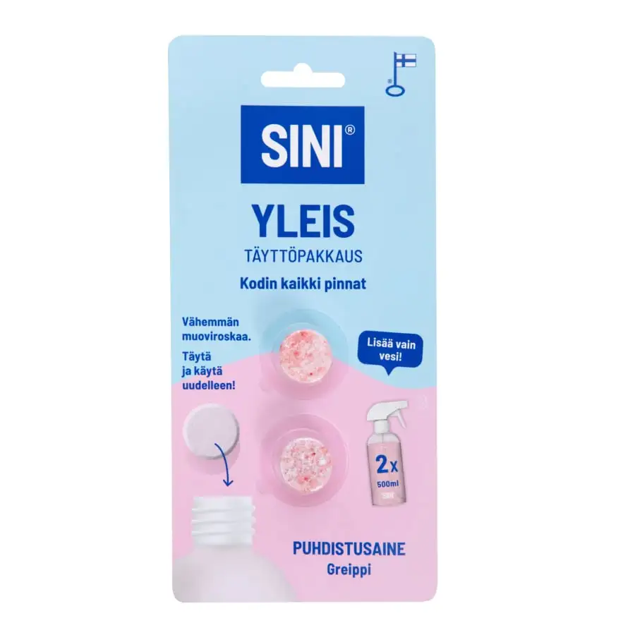 Sini Yleis Puhdistusainetabletti Täyttöpakkaus 3 Sini Yleis Puhdistusainetabletti Täyttöpakkaus