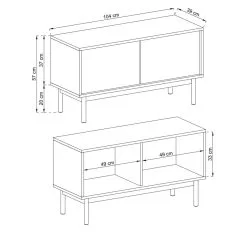 Eureka Milo 104 Tv-taso -Huonekalut myymälä 6438520001049 2