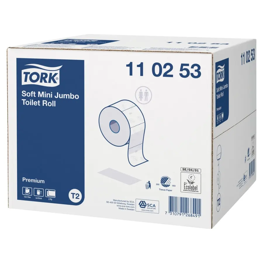 Tork 110253 Premium Mini Jumbo 12 Rll Wc-paperi 3 Tork 110253 Premium Mini Jumbo 12 Rll Wc-paperi