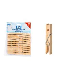 Sini 20 Kpl Puinen Pyykkipoika