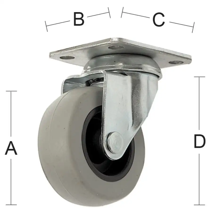 Habo 4005 50 Mm Kääntyvä Kalustepyörä 3 Habo 4005 50 Mm Kääntyvä Kalustepyörä