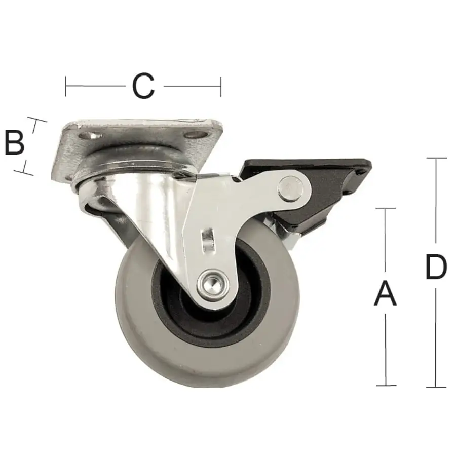 Habo 4105 50 Mm Kääntyvä Kalustepyörä Jarrulla 3 Habo 4105 50 Mm Kääntyvä Kalustepyörä Jarrulla