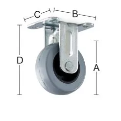 Habo 4207 75 Mm Kiinteä Kalustepyörä