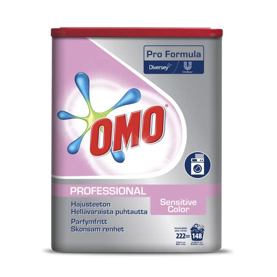 Diversey Omo Professional Sensitive Color 8 Kg Kirjopyykinpesujauhe 3 Diversey Omo Professional Sensitive Color 8 Kg Kirjopyykinpesujauhe