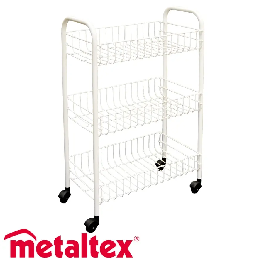 Siena 3-tasoinen Valkoinen Korivaunu 3 Siena 3-tasoinen Valkoinen Korivaunu