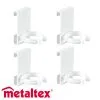 Metaltex Deko 4kpl Clip-on Tuplakoukku 1 Metaltex Deko 4kpl Clip-on Tuplakoukku -Huonekalut myymälä 8002523697097