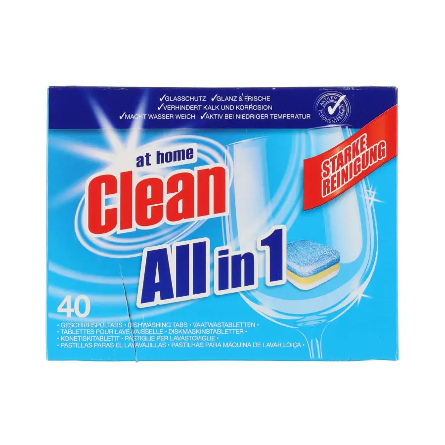 At Home Clean All-In-One 40 Kpl Konetiskitabletti 3 At Home Clean All-In-One 40 Kpl Konetiskitabletti