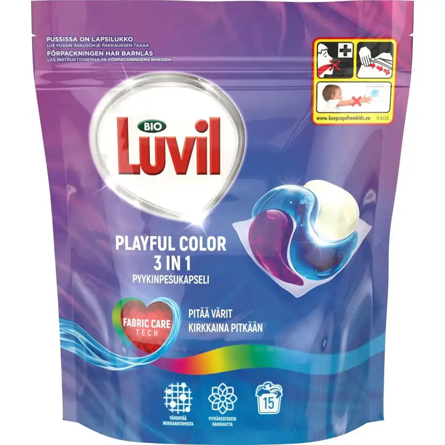Bio Luvil Color 15 Kpl Pyykinpesukapseli 3 Bio Luvil Color 15 Kpl Pyykinpesukapseli
