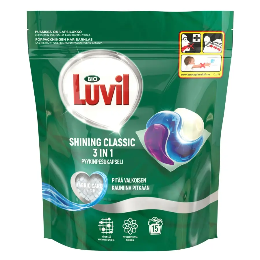 Bio Luvil Classic 15 Kpl Pyykinpesukapseli 3 Bio Luvil Classic 15 Kpl Pyykinpesukapseli